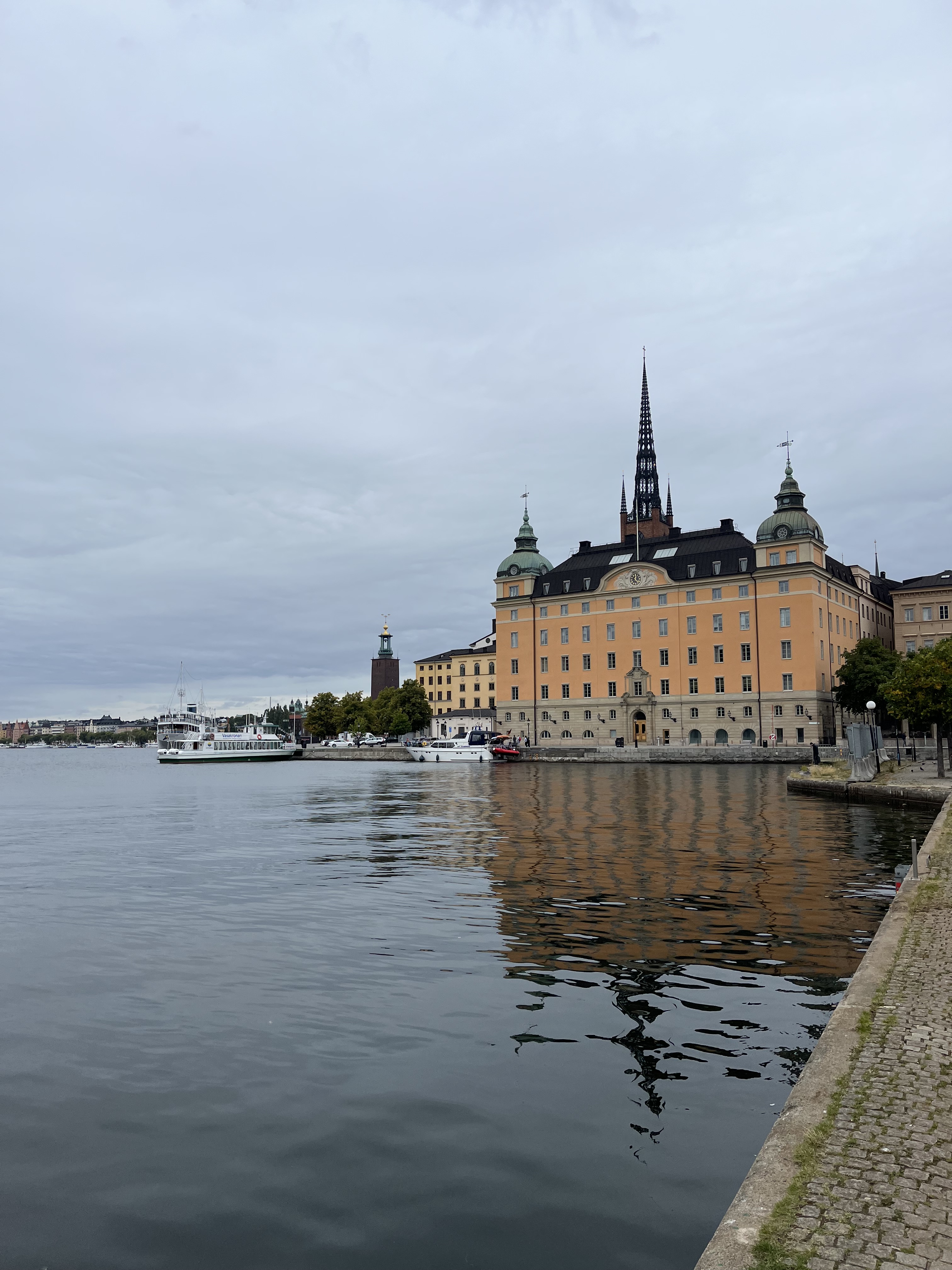 Blick auf Stockholm bei Wolken