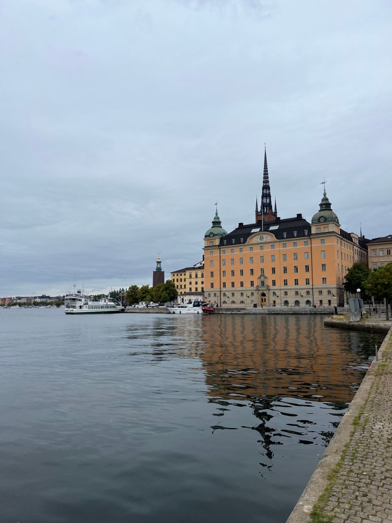 Blick auf Stockholm bei Wolken